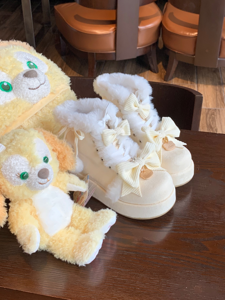 Warm - Winter Sweet Lolita Snow Boots Thick Sole Fleece Shoes - image 11