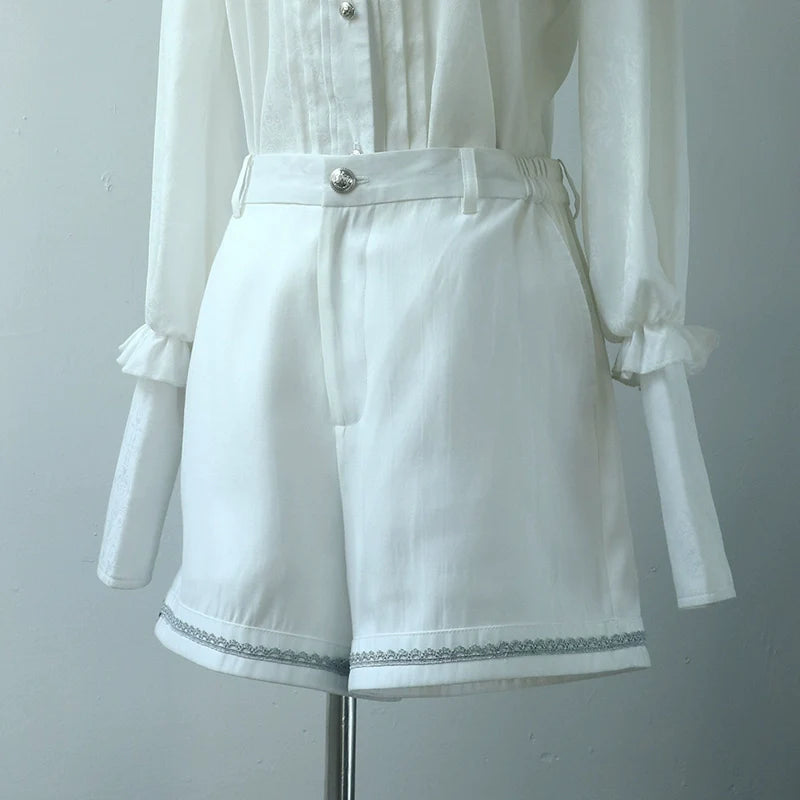 Crumbling Skeleton - Ouji Lolita Fishbone Embroideried Vest & Pants Suits - image 36