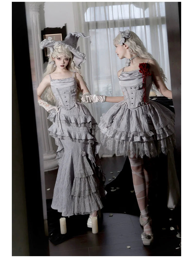 Twilight - Gothic Witch Lolita SK Suit Bodice Mermaid Dress - image 10