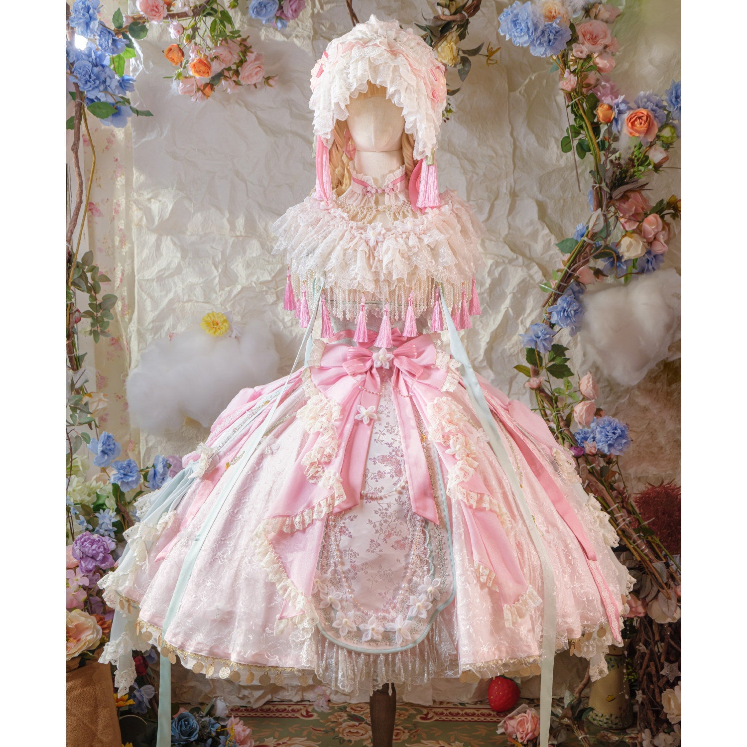 Hibiscus Huadan Pink Short JSK Dress Series and Accessories - image 15