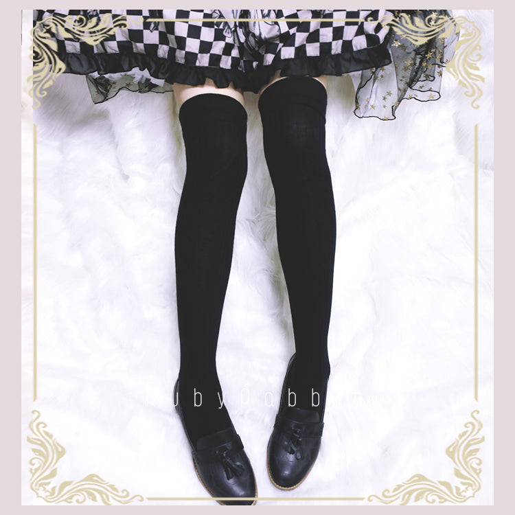 Pure Color Knee Stockings Multicolors - image 1