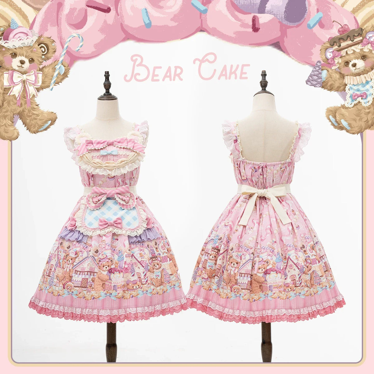 Bear Cake Sweet Lolita OP, JSK and Accessories - image 20