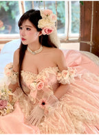 Love and Roses Princess Bridal Lolita Dress with Tiered Rose Skirt - image 21