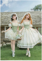 Unfailing - Classic Lolita Bow Jacquard Corset JSK Dress - image 23