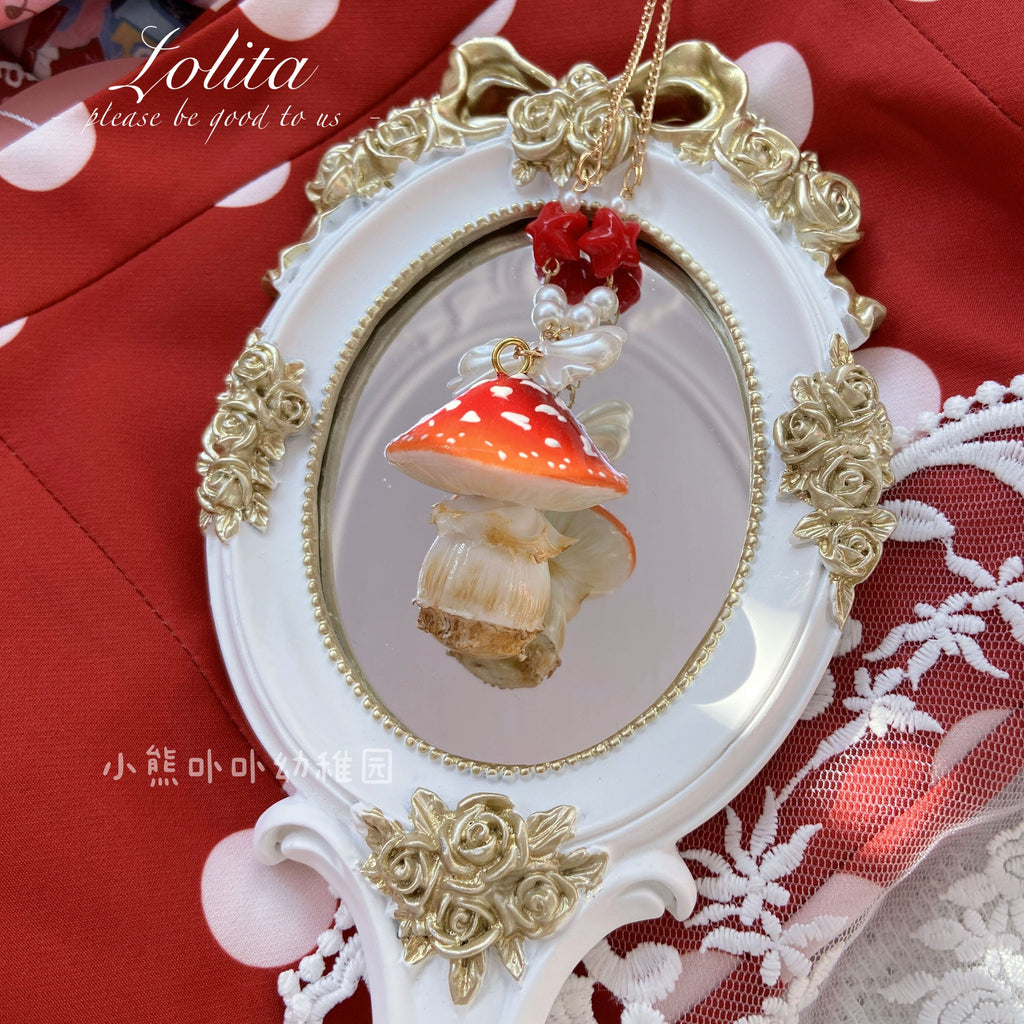 Handcraft Kawaii Lolita Mushroom Necklace - image 5