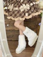 Winter Love Song - Winter Lolita Mid-Calf Boots Plush Snow Boots Thick Sole - image 16