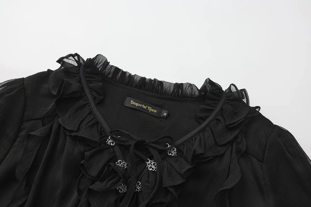 Eternal Treasure Voyage - Ouji Lolita Chiffon Blouse with Ruffles - image 14