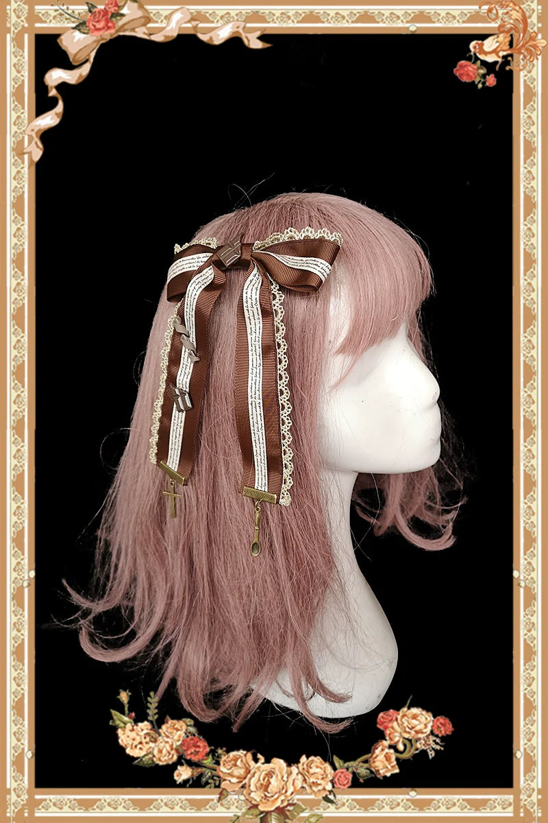 Chocolate Carousel - Peter Pan Collar Old School Lolita JSK Dress, Carousel Print and Accessories - image 18