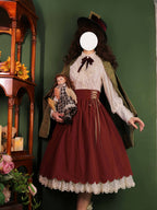 Countess's Autumn Tour - Retro Lolita Embroidery Long SK - image 2