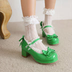 Rainbow Yana - Sweet Lolita Shoes, Lace & Bow Design - image 6