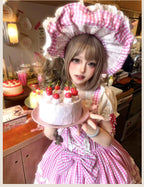 Plaid Baileys - Pink Plaid Old School Lolita JSK Dress - image 10