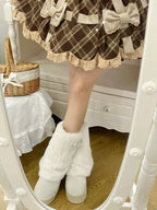 Winter Love Song - Winter Lolita Mid-Calf Boots Plush Snow Boots Thick Sole - image 17