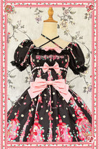 Strawberry Chef - Printed Old School Lolita OP and Accessories - image 16