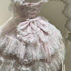 Sakura Blossom Dream - Dreamy Sweet Lolita JSK Dress, Abundant Lace & Bows - image 20
