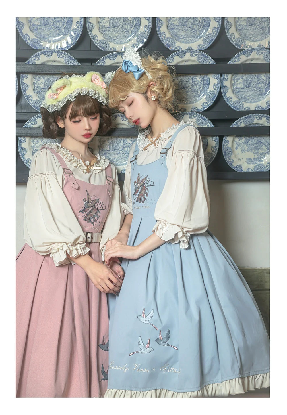 Flying Bird - Plus Size Elegant Lolita JSK Dress With Bird Embroidery - image 10