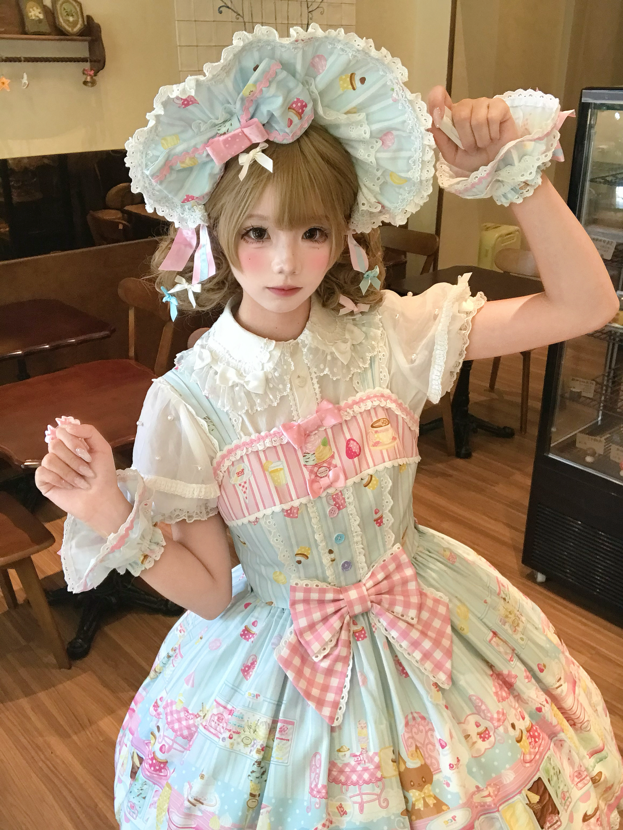 Summer Ice Cream Tale - Old School Lolita Ice Cream Printed OP & JSK Dress - image 5