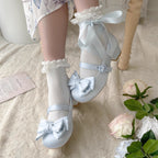 Sissi Satin Bow Sweet Lolita Low Heels - image 2