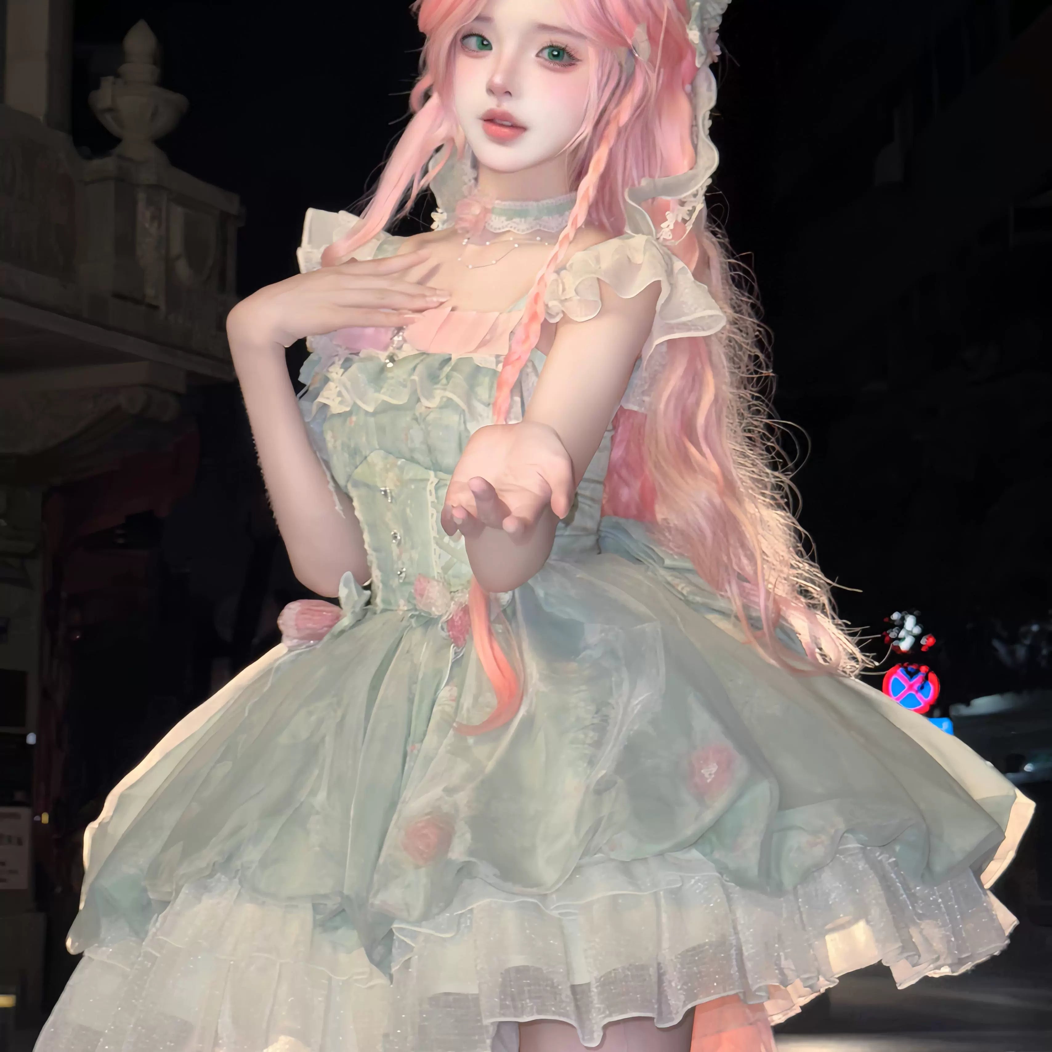 Floral Magician - Sweet Lolita Dress Floral Print Short Length JSK - image 15