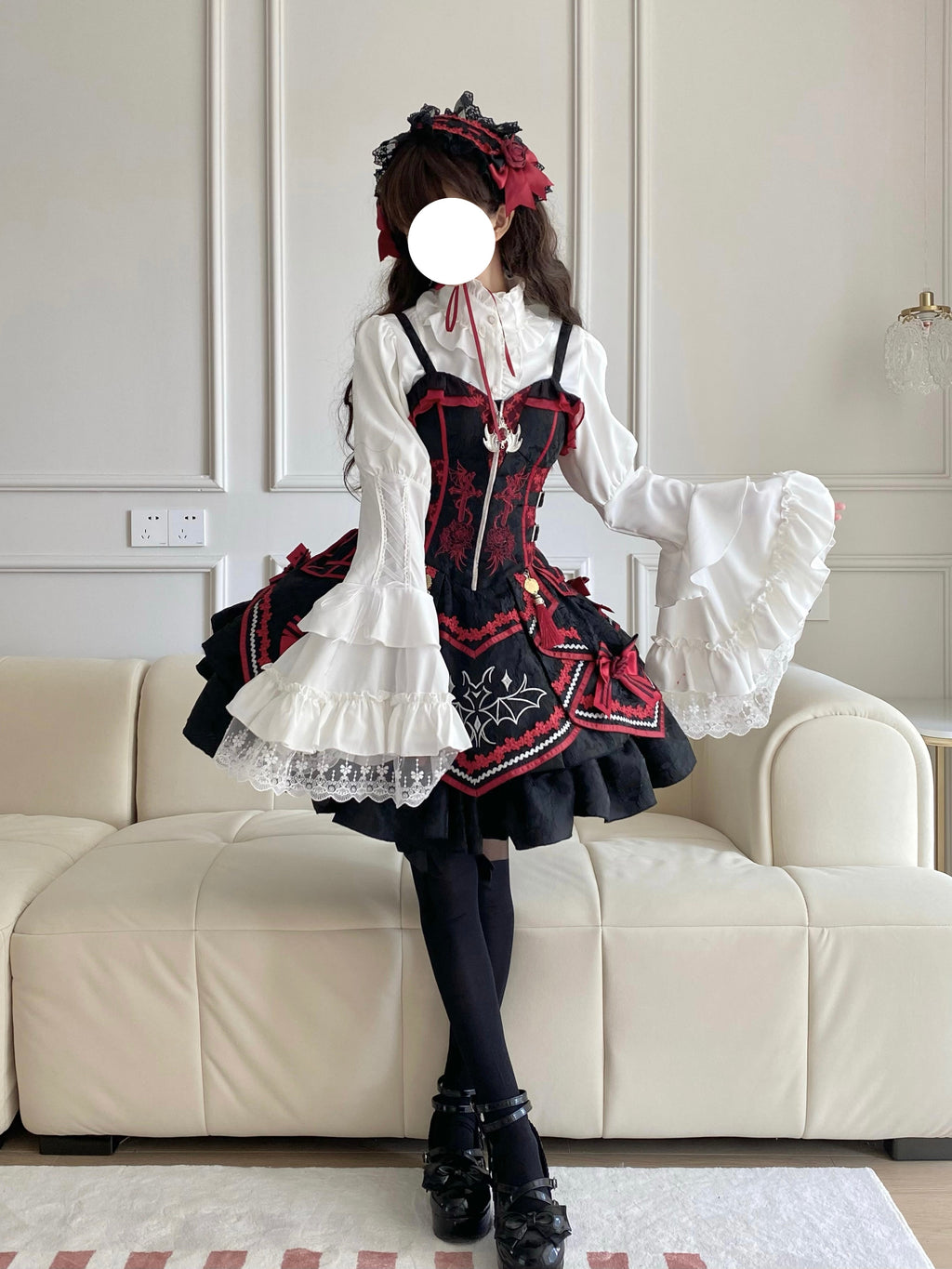 Gothic Lolita Halloween Blouse, Bat Inspired - image 14