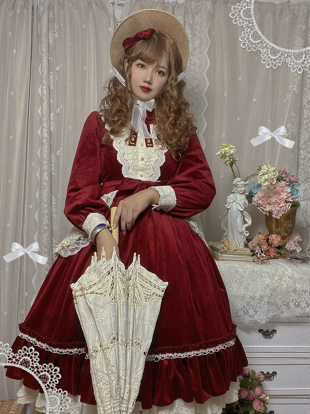 Vintage Elegant Velvet OP Dress - image 39