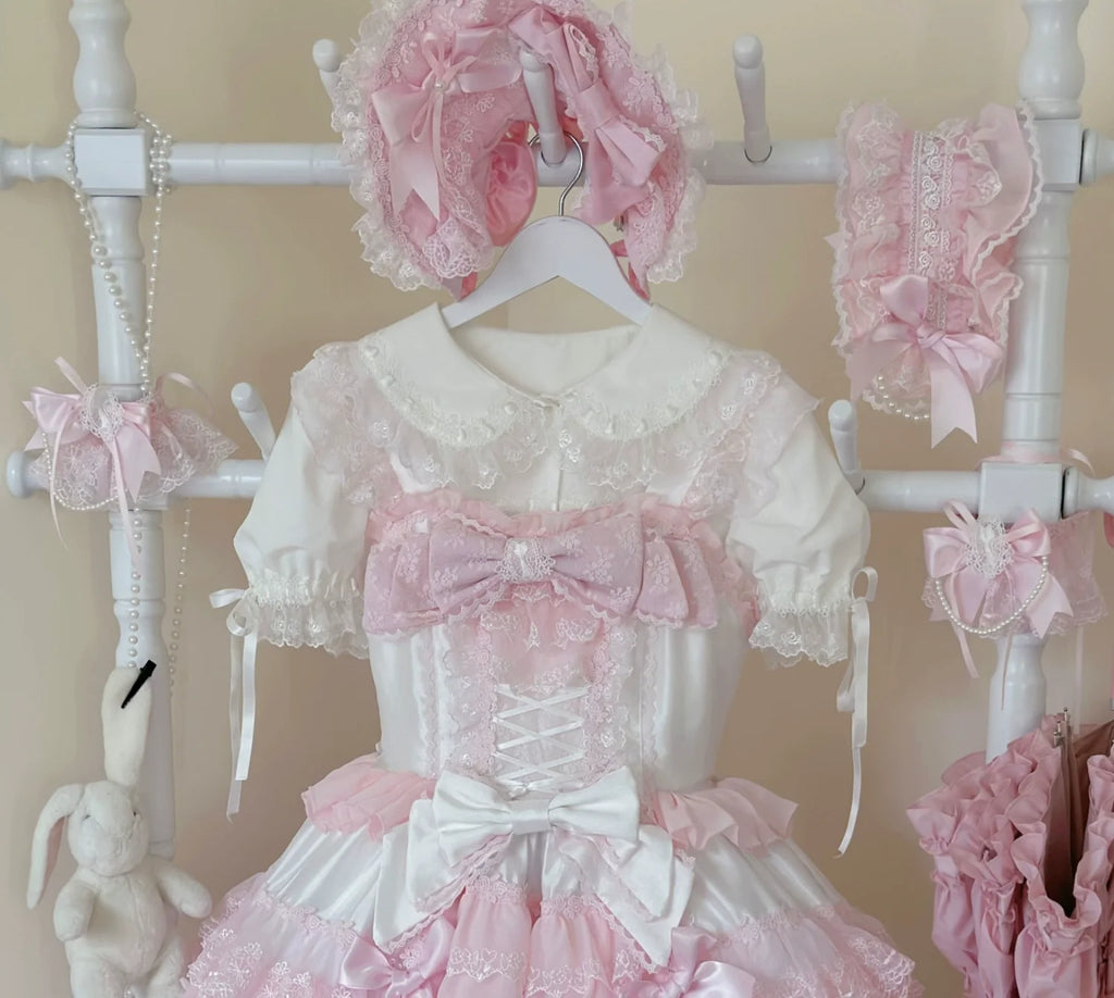 Love Descends - Wedding Lolita JSK Dress, White Blouse and Accessories - image 3