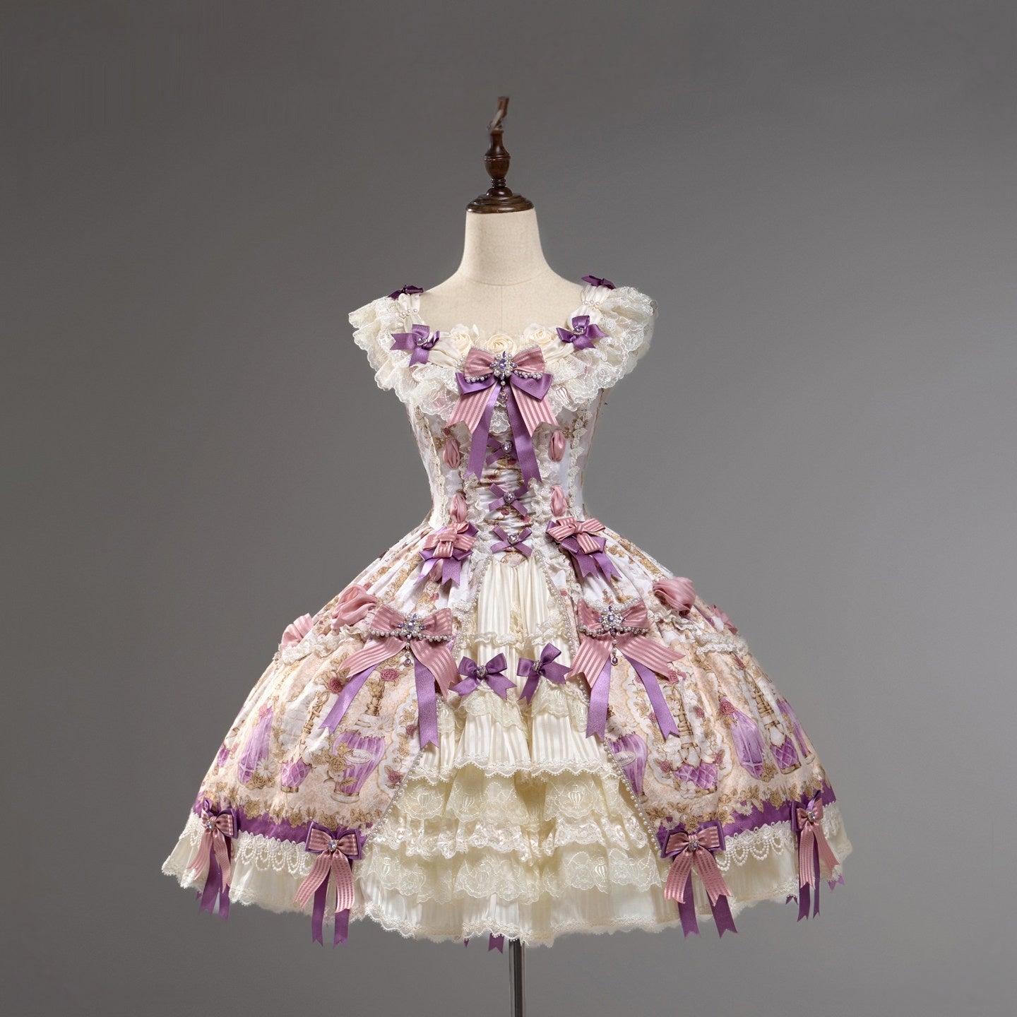 Antique Gem Fragrance Lolita Purple JSK Dress Set - image 16