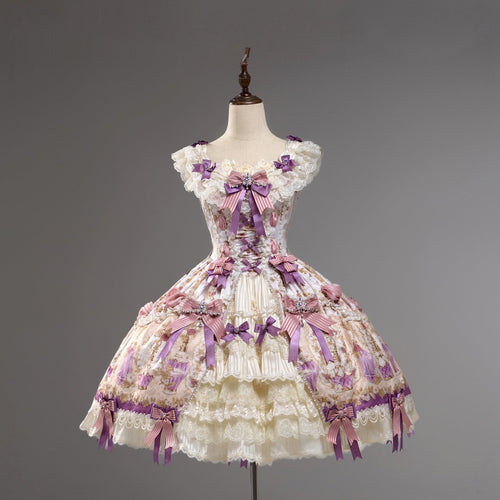 Antique Gem Fragrance Lolita Purple JSK Dress Set - image 16