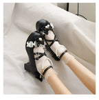 Round Toe Sweet Lolita Shoes, Detachable Pearl Chain - image 10