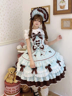 Fondant Cake - Summer Sweet Lolita JSK Dress, Tiered Ruffles and Bows - image 12