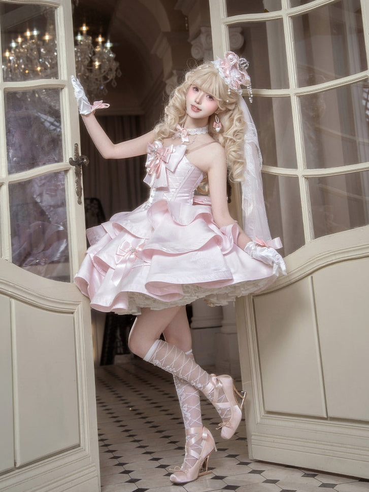 Satin Fantasy Lolita Long Cocktail Dress - image 15