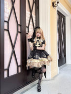Glitter Oath - Military Lolita OP Dress with Detachable Split Tail Cloak - image 12