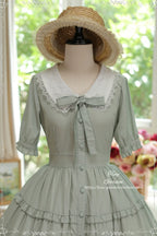 Lacey 2.0 - Classic Lolita OP Lace Collar Open Front Dress - image 7