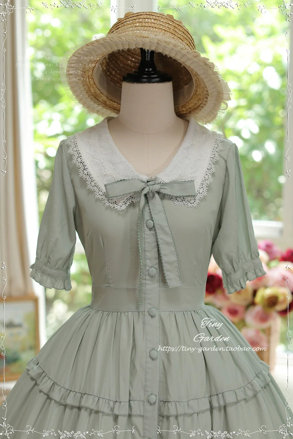 Lacey 2.0 - Classic Lolita OP Lace Collar Open Front Dress - image 7