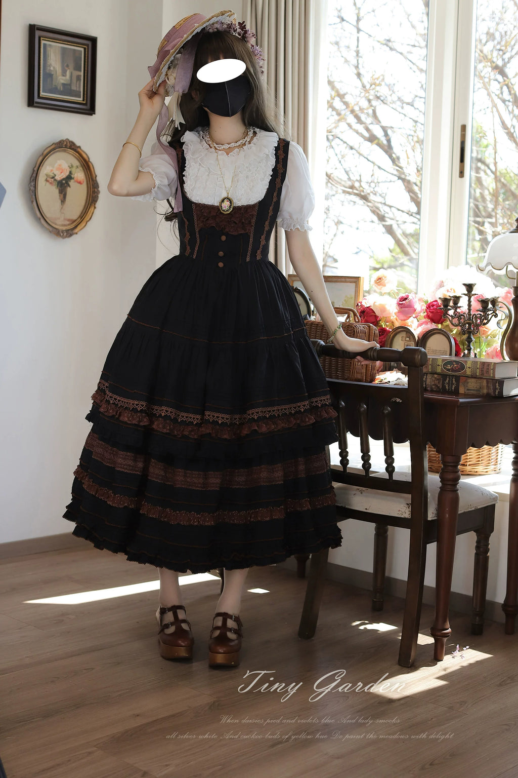Marguerite Daisy - Classic Lolita Bust-supporting JSK Dress, Layered Lace - image 13