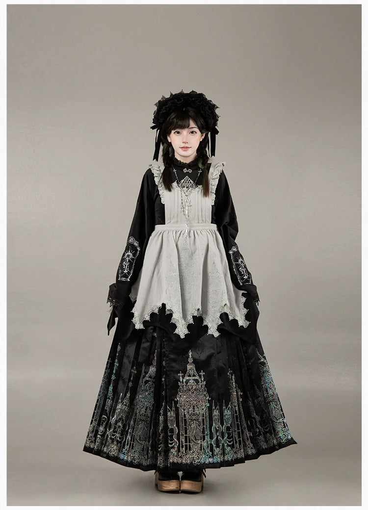 Raven's Night Song Oriental Gothic Lolita Dress Set - image 40