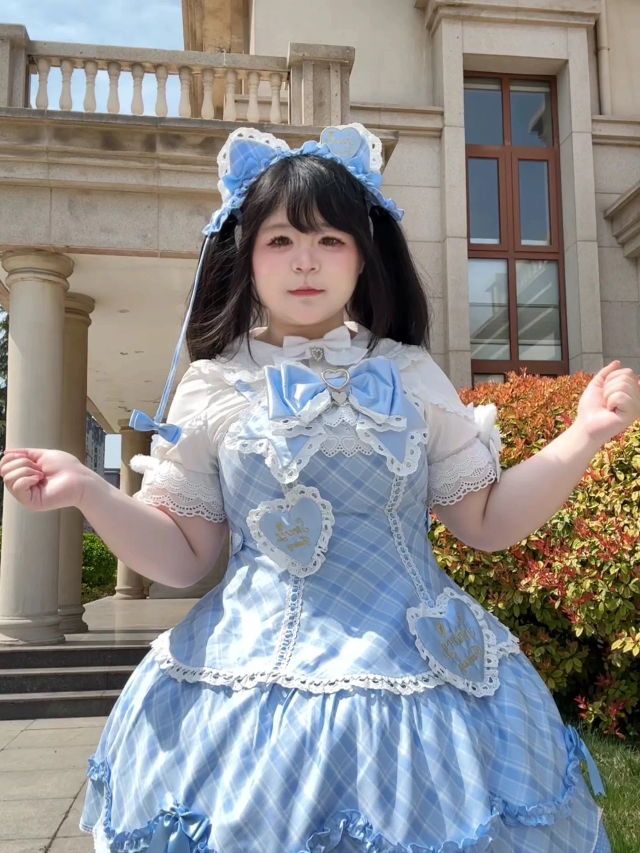Shibuya Honey - Plus Size Sweet Lolita Plaid OP & JSK Dress - image 15