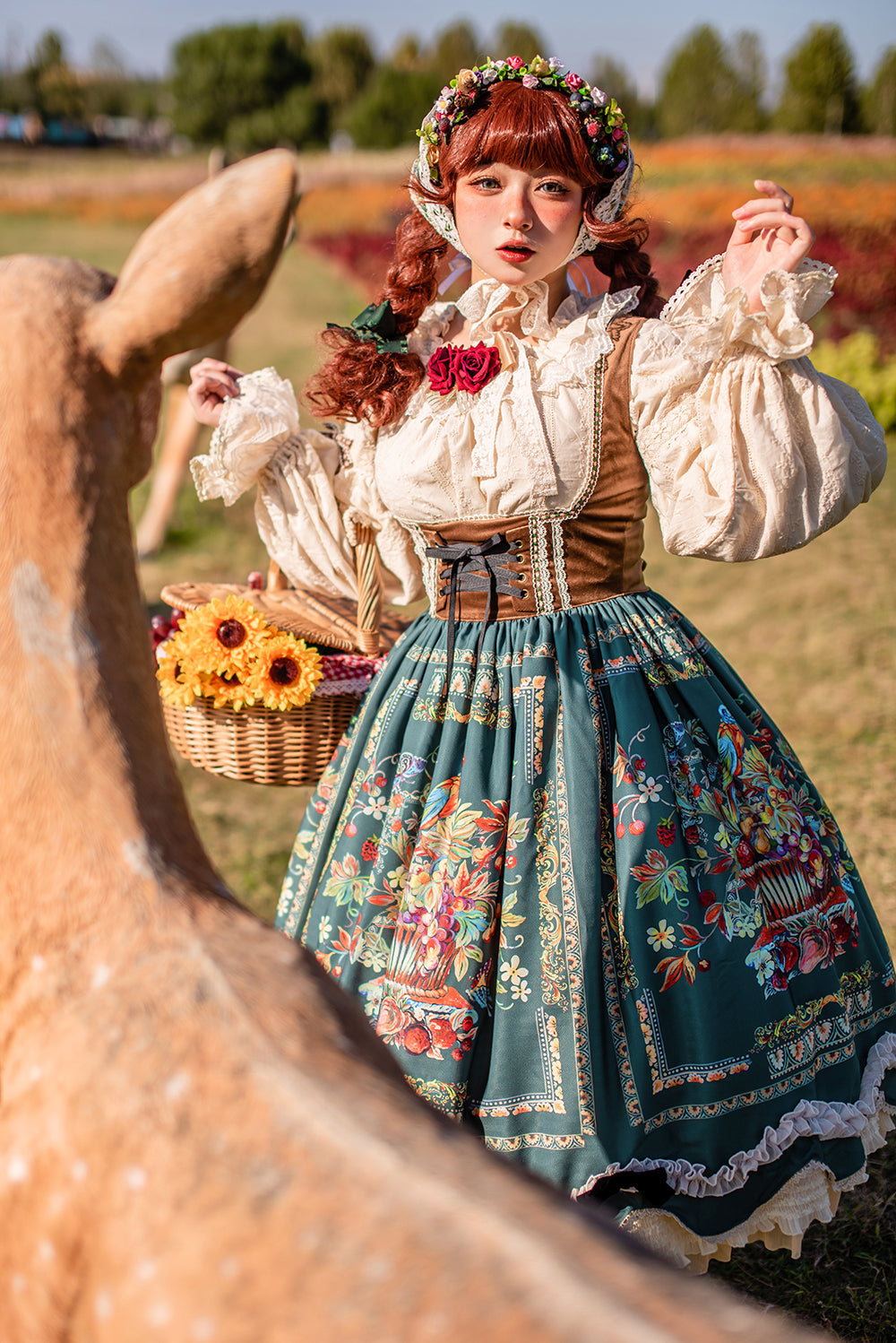 Rich Hymn - Lolita Bavarian Long Velvet JSK - image 7