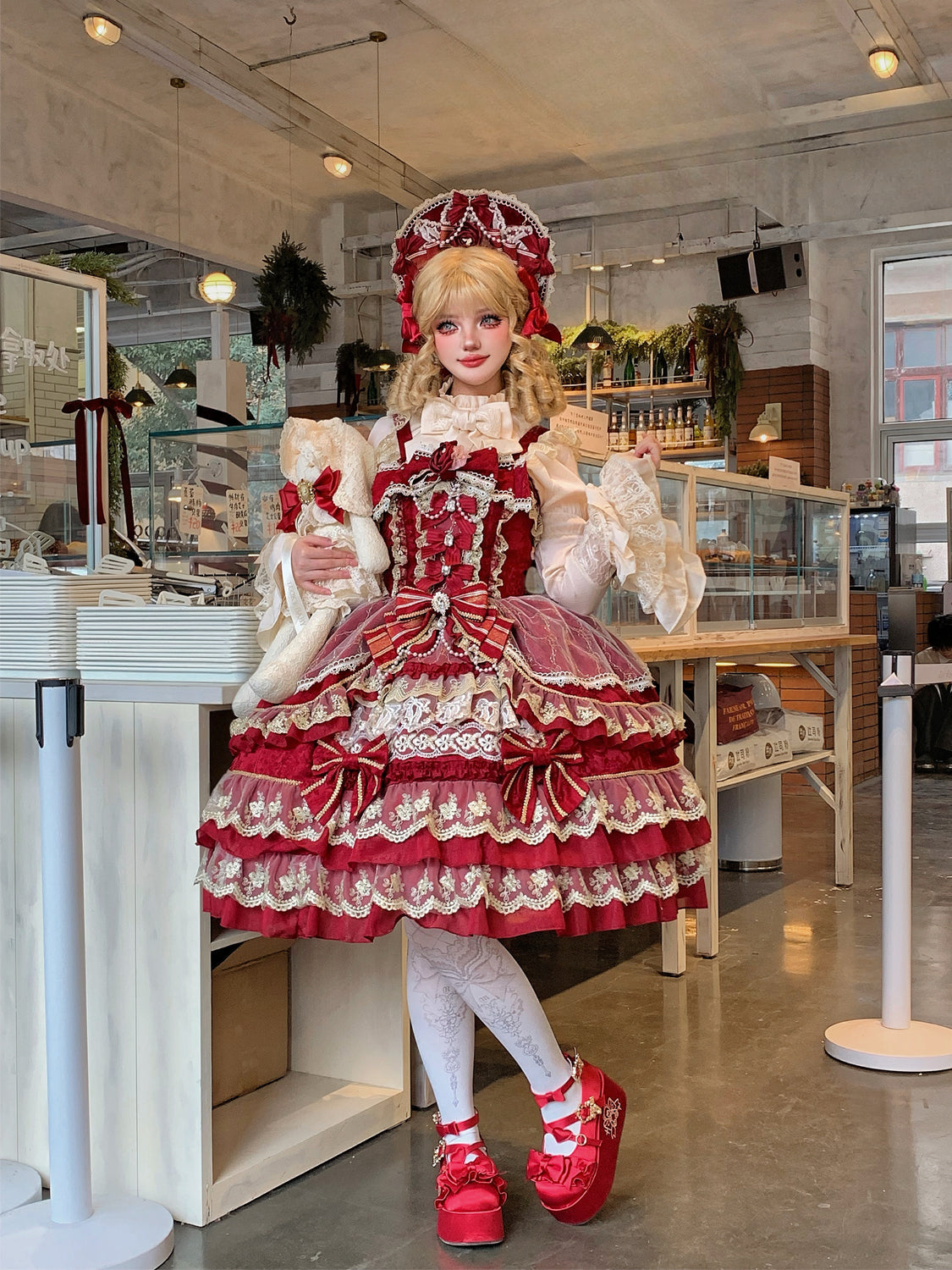 Gem Crown - Sweet Lolita Tiered JSK Dress Suit and BNT - image 7