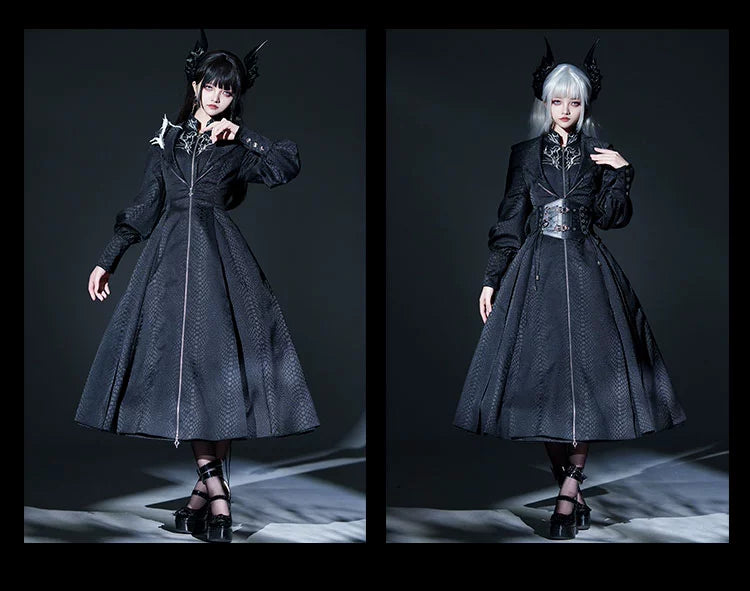 Dragon Scale - Gothic Lolita JSK Dress Goth Coat - image 8