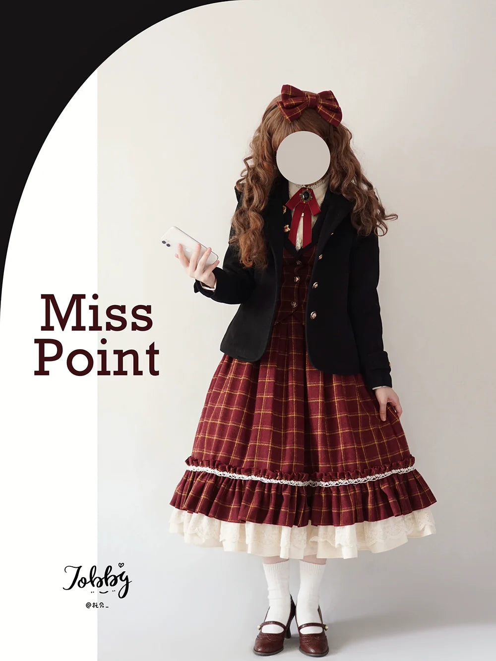 Rose - Elegant Lolita Fishbone Grid Skirt Customized - image 32