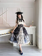 Clock Butterfly - Gothic Lolita Printed Blouse and Corset Skirt Set - image 31