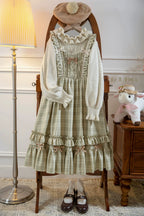 Green Fairy Tales Classic Plaid Plus Size Lolita JSK Dress - image 23