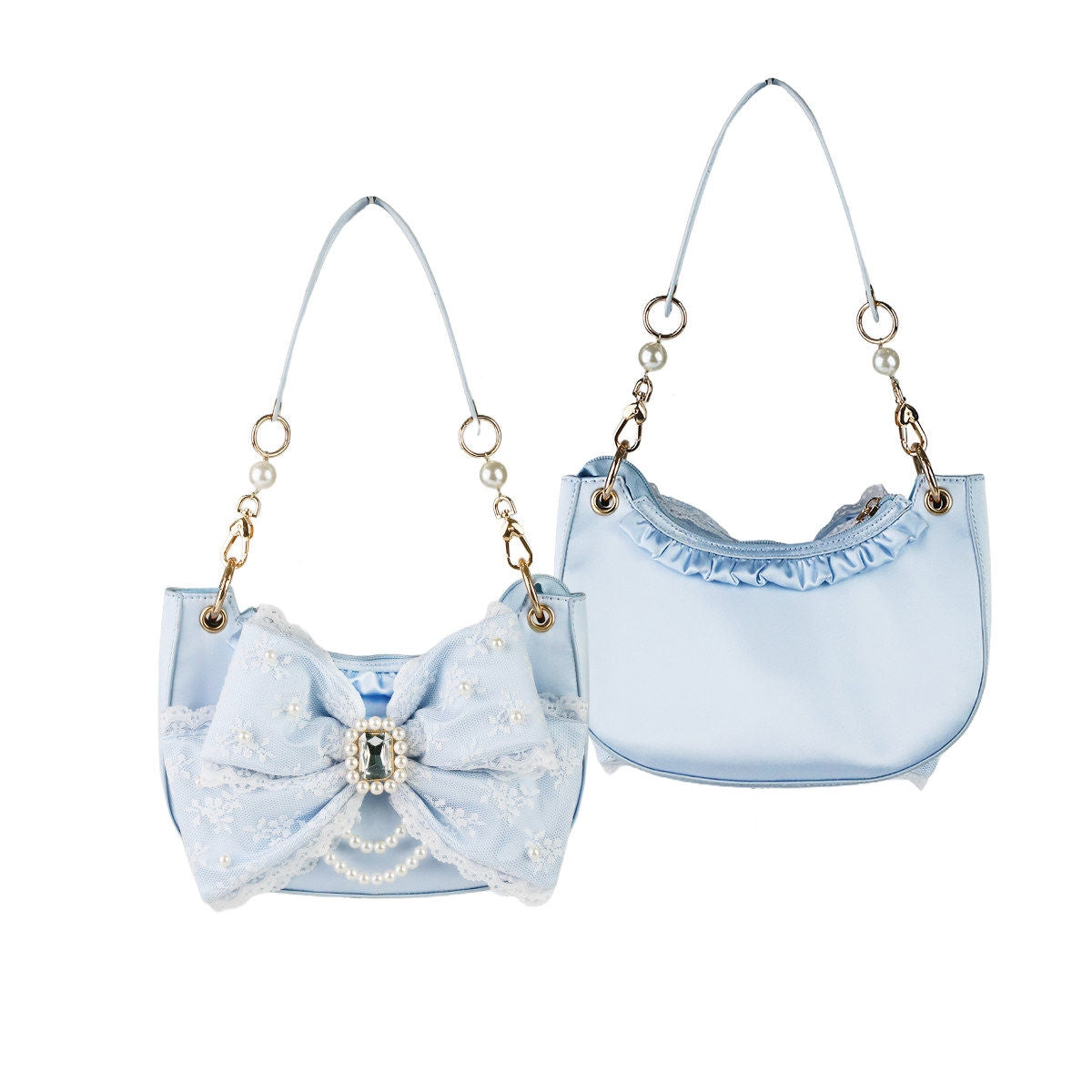 Lace Love - Satin Bow Lolita Shoulder Bag - image 12