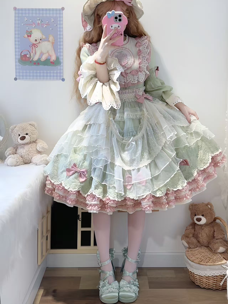 Sakura Oath - Sweet Lolita Chunky Heel, 3D Floral Decoration - image 21