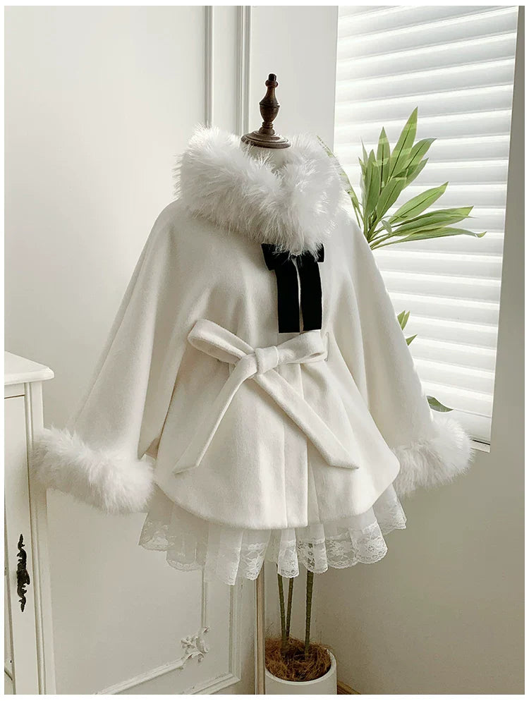 Winter Island Memory - Elegant Lolita Winter Coat & OP Dress Set - image 27