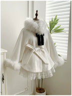 Winter Island Memory - Elegant Lolita Winter Coat & OP Dress Set - image 27