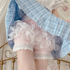 Cotton Lolita Bloomers, Ruffled Hem Cake Safety Shorts - image 24