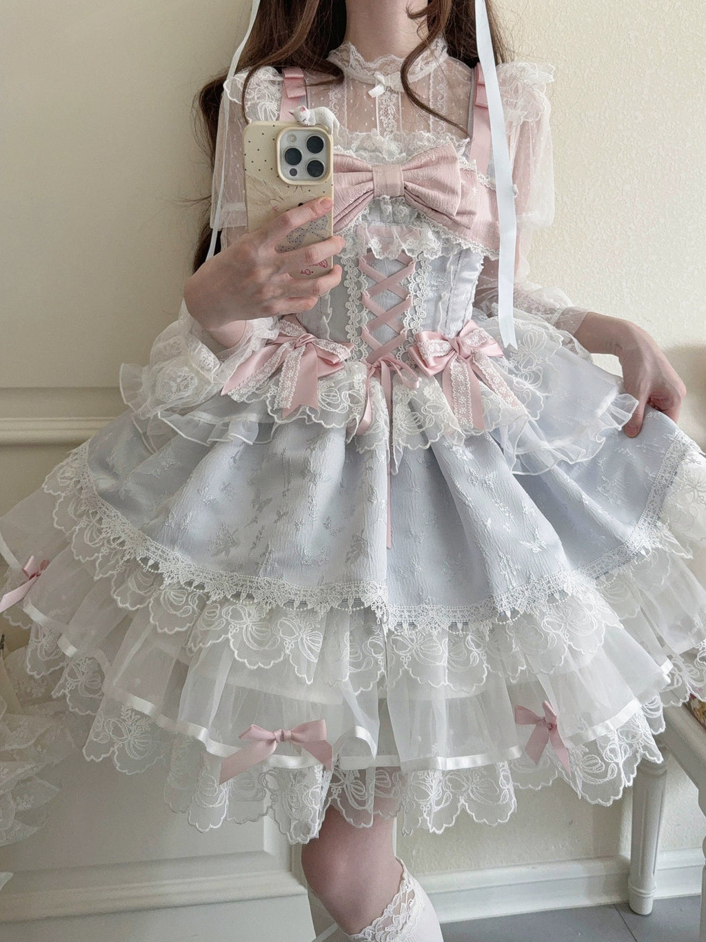 Fleeting Isle - Sweet Lolita Ballet Style JSK Dress - image 25