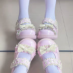 Cute Bow Candy-Colored Lolita Flat Shoes - image 26