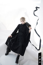 Pomegranate Note - Black Pleated Ouji Skirt - image 11